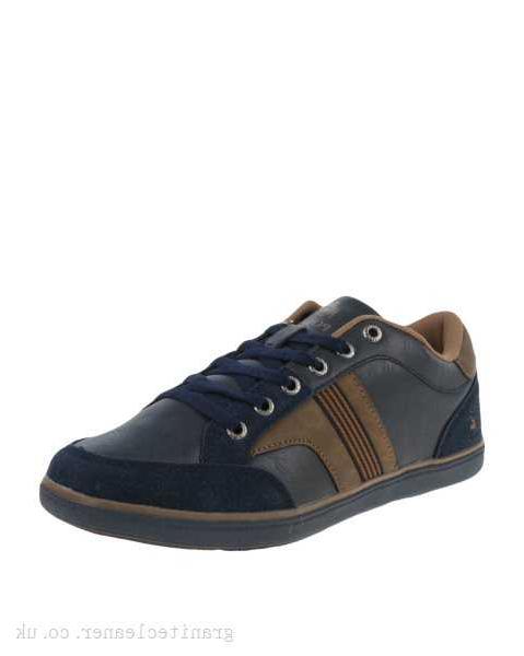 I21806670 Polo Side Flash Lace Up Casual Sneaker Navy Blue Low-cut Sneakers - Men's Sneakers - 52251078 Clearance